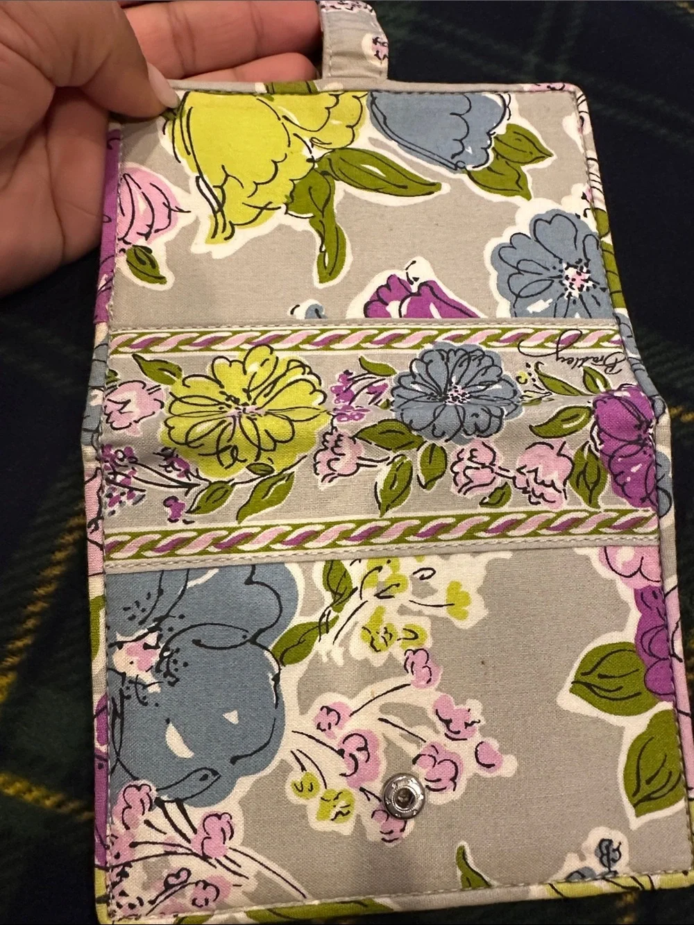 Vera Bradley Floral Card Holder Wallet in Pink, Gray, Green, Blue